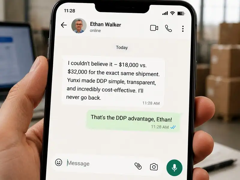 Cost savings comparison LCL DDP vs port-to-port